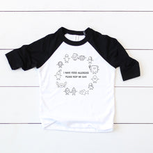 Load image into Gallery viewer, Food Allergy Baseball Tee - Youth